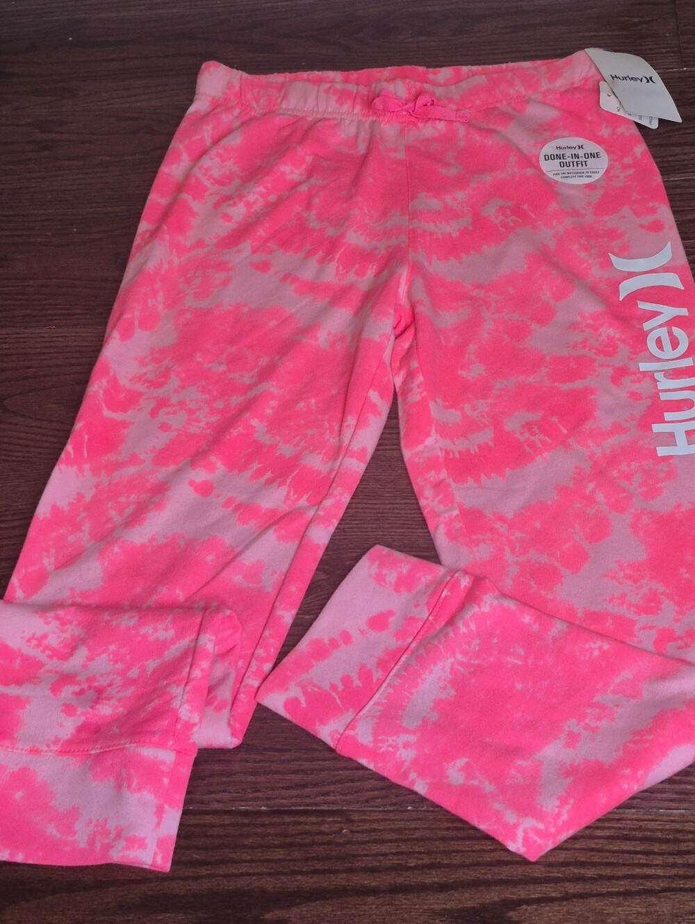 Hurley Kids Pink Tie-Dye Jogger Bottoms